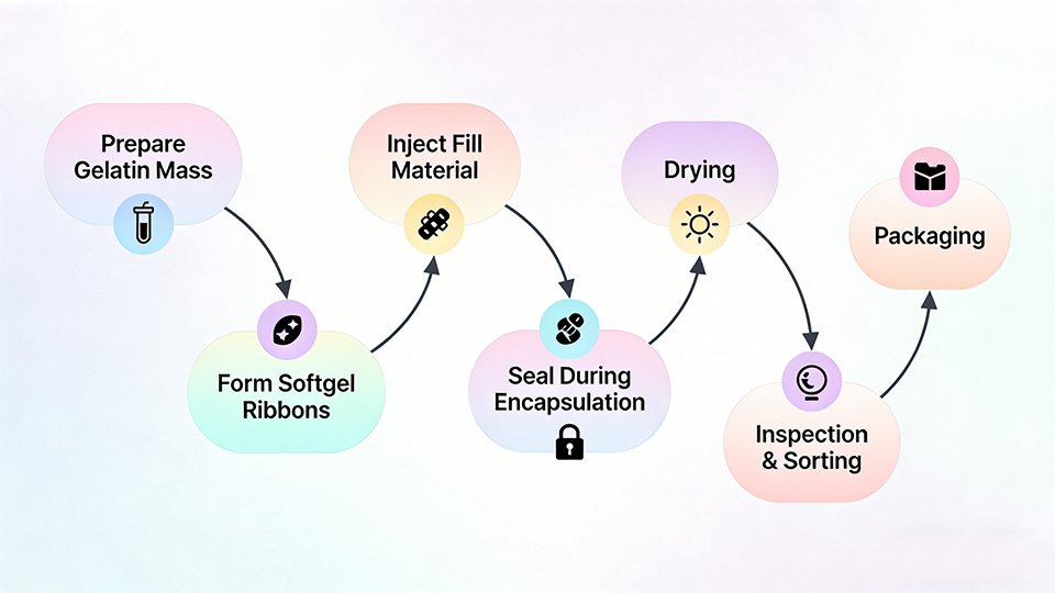 softgel capsule sealing process