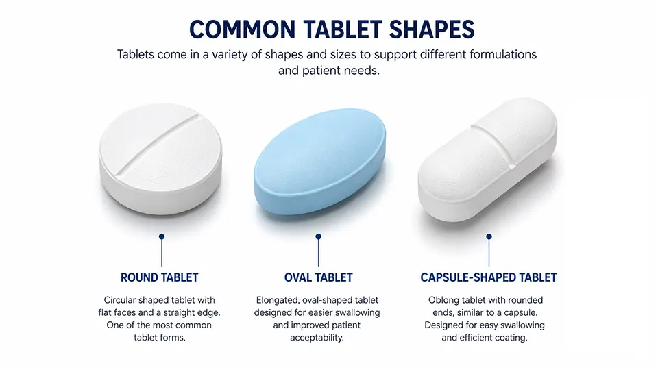 common tablet shapes