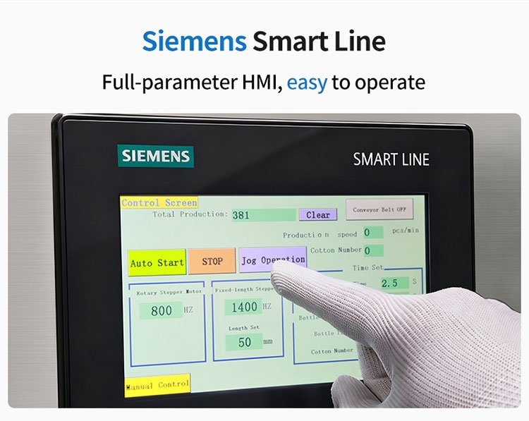 siemens HMI of cotton inserter