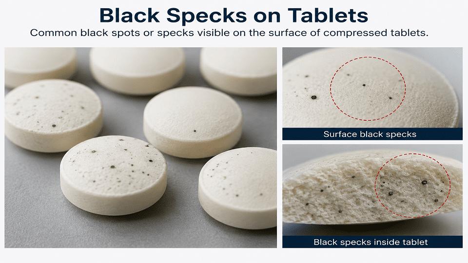 black specks on tablets