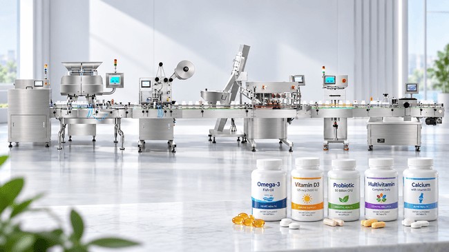counting and bottling line