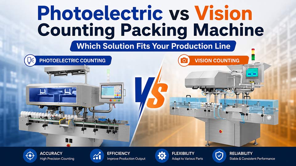 Máy đóng gói đếm quang điện so với máy đếm bằng thị giác: Giải pháp nào phù hợp với dây chuyền sản xuất của bạn?