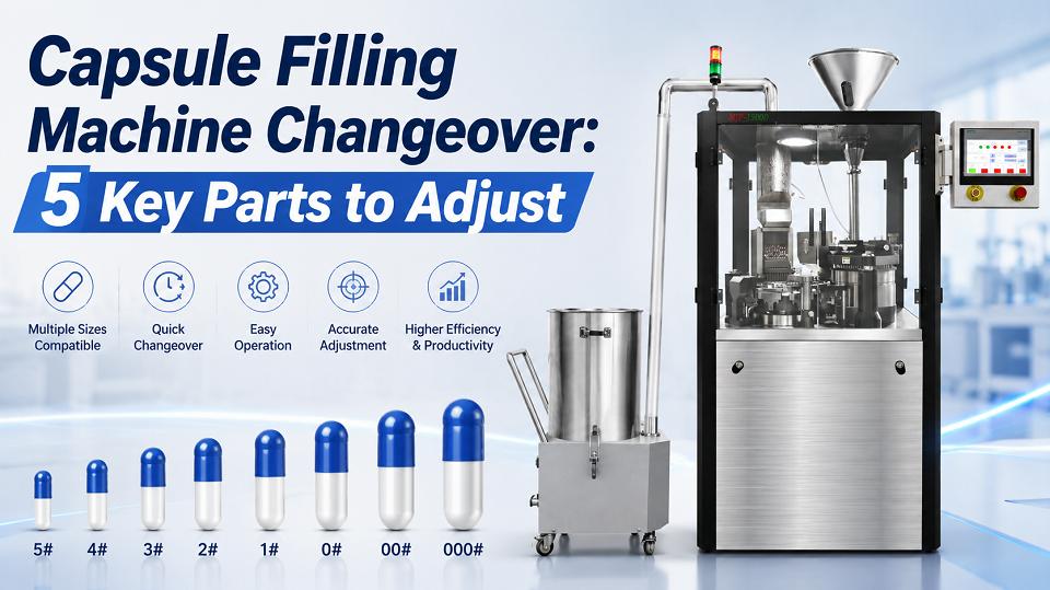 Chuyển đổi máy đóng nang: 5 bộ phận chính cần điều chỉnh
